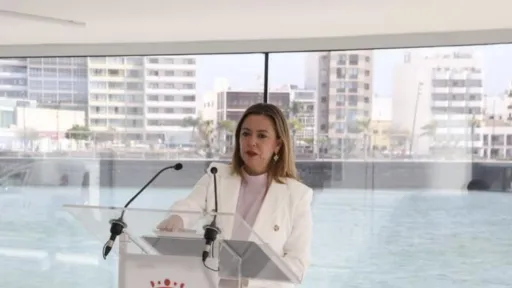María Dolores Corujo en la declaración pública de Lanzarote como isla turística mente saturada